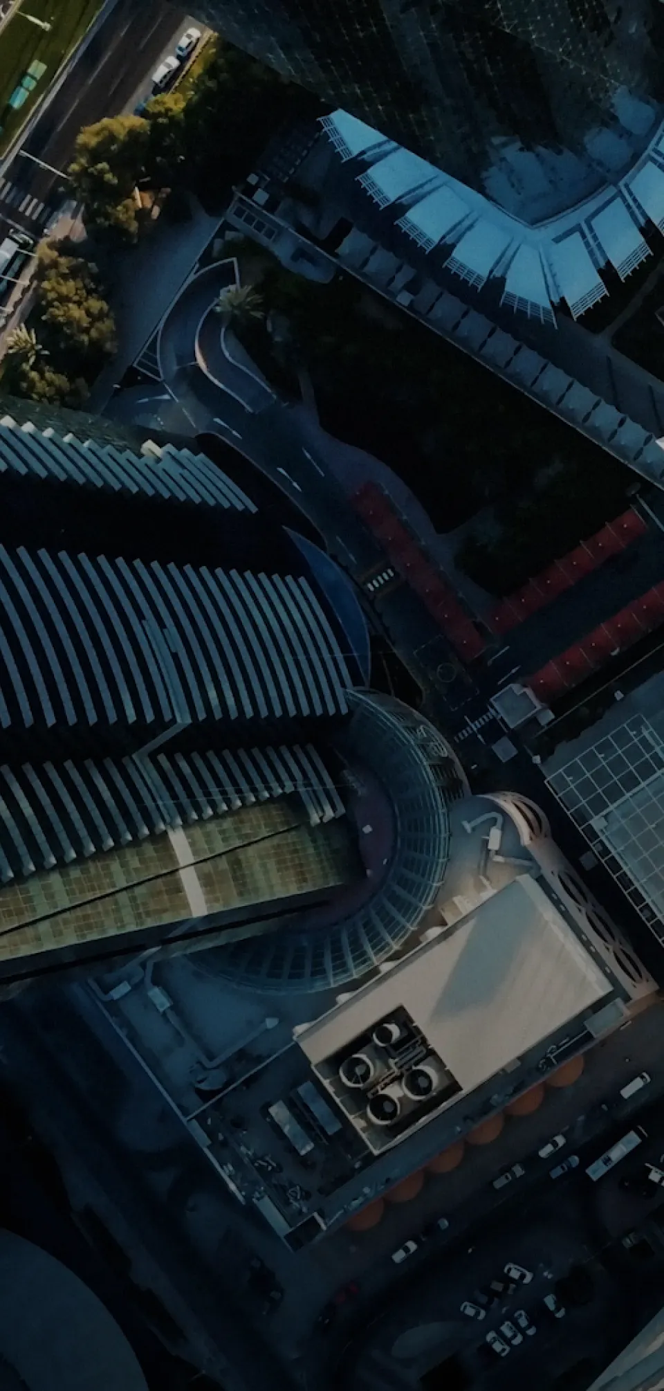 Aerial view of city buildings – The Design Organization
